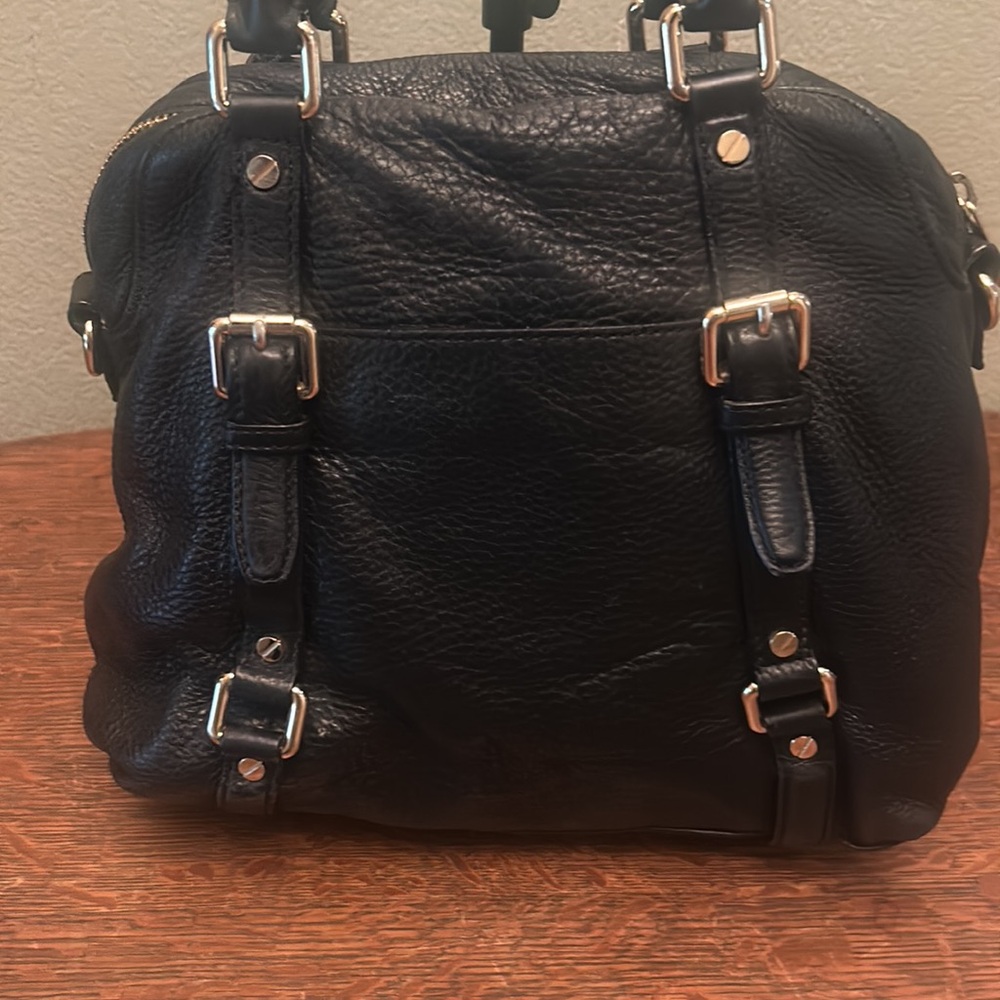 Michael Michael Kors Black Pebbled Leather Bedford Satchel - Picture 5 of 15
